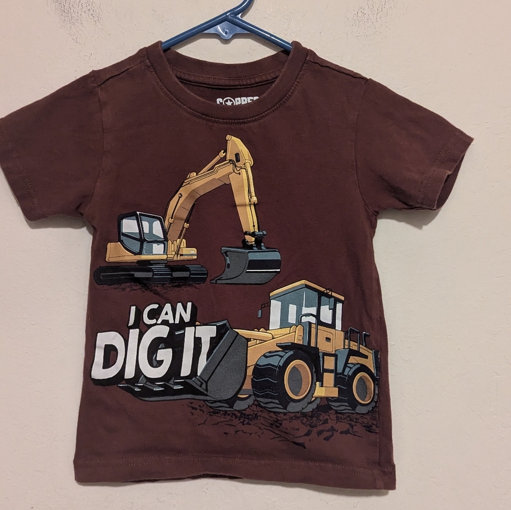 Cooper denim  Brown Construction Graphic T-Shirt size 4